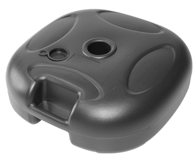 Base plástica rellenable