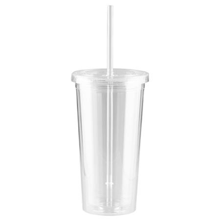 Vaso plástico doble pared aislante